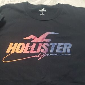 Hollister Black Tees with Gradient Logo